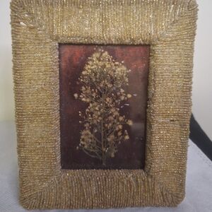 Luxurious Gold Beaded Picture Frame 3.5" X 5"